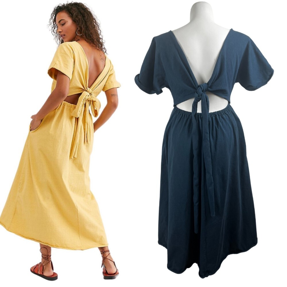 Free People Blue Midi Dress - Picture 16 of 16